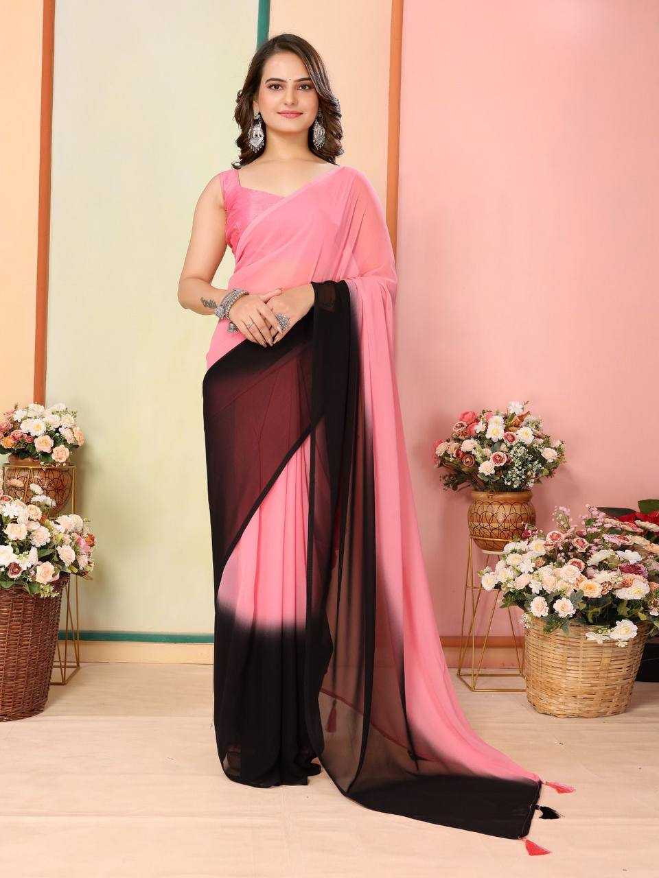 YNF GEORGETTE RVL KOREA WHOLESALE SAREES MANUFACTURER